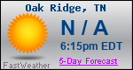 Weather Forecast for Oak Ridge, TN