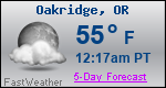 Weather Forecast for Oakridge, OR