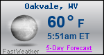 Weather Forecast for Oakvale, WV