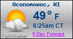 Weather Forecast for Oconomowoc, WI