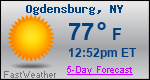 Weather Forecast for Ogdensburg, NY