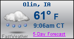 Weather Forecast for Olin, IA