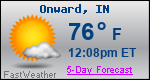 Weather Forecast for Onward, IN