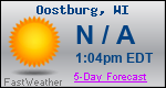 Weather Forecast for Oostburg, WI