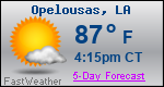 Weather Forecast for Opelousas, LA