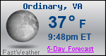 Weather Forecast for Ordinary, VA