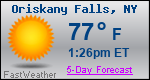 Weather Forecast for Oriskany Falls, NY