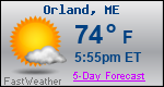 Weather Forecast for Orland, ME