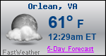 Weather Forecast for Orlean, VA
