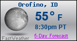 Weather Forecast for Orofino, ID