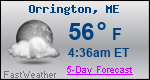 Weather Forecast for Orrington, ME
