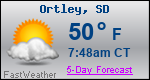 Weather Forecast for Ortley, SD