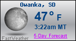 Weather Forecast for Owanka, SD