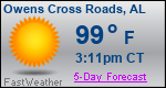 Weather Forecast for Owens Cross Roads, AL