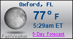 Weather Forecast for Oxford, FL