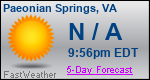 Weather Forecast for Paeonian Springs, VA