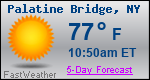 Weather Forecast for Palatine Bridge, NY