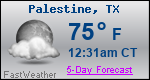 Weather Forecast for Palestine, TX