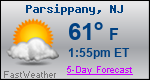 Weather Forecast for Parsippany, NJ