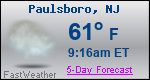 Weather Forecast for Paulsboro, NJ