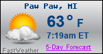 Weather Forecast for Paw Paw, MI
