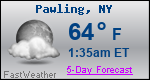 Weather Forecast for Pawling, NY