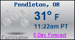 Weather Forecast for Pendleton, OR