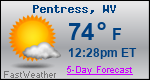Weather Forecast for Pentress, WV