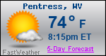 Weather Forecast for Pentress, WV