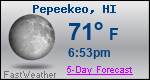 Weather Forecast for Pepeekeo, HI