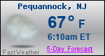 Weather Forecast for Pequannock, NJ