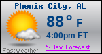Weather Forecast for Phenix City, AL