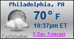 Weather Forecast for Philadelphia, PA