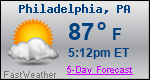 Weather Forecast for Philadelphia, PA