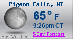 Weather Forecast for Pigeon Falls, WI