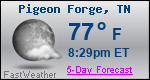 Weather Forecast for Pigeon Forge, TN