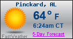 Weather Forecast for Pinckard, AL
