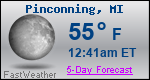 Weather Forecast for Pinconning, MI