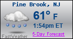 Weather Forecast for Pine Brook, NJ