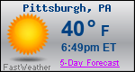 Weather Forecast for Pittsburgh, PA