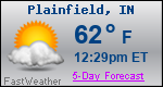Weather Forecast for Plainfield, IN