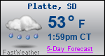 Weather Forecast for Platte, SD