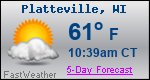 Weather Forecast for Platteville, WI
