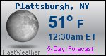 Weather Forecast for Plattsburgh, NY