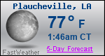 Weather Forecast for Plaucheville, LA