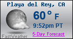 Weather Forecast for Playa del Rey, CA