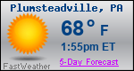 Weather Forecast for Plumsteadville, PA