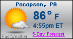 Weather Forecast for Pocopson, PA