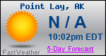 Weather Forecast for Point Lay, AK