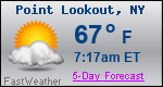 Weather Forecast for Point Lookout, NY